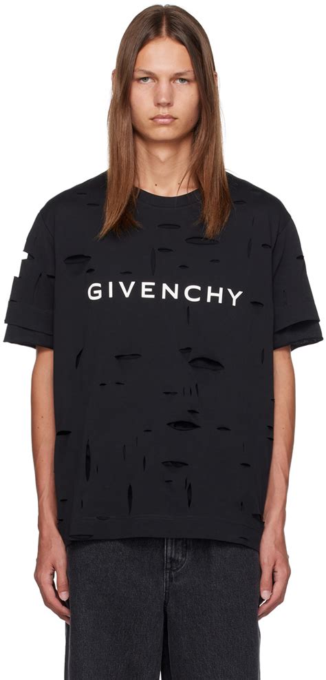 givenchy t shirt 4g|givenchy distressed t shirt.